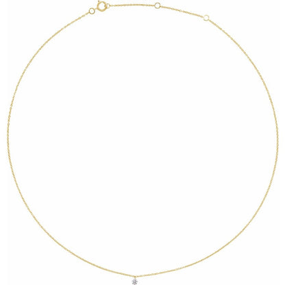 14K Yellow Gold Dashing Diamond Necklace