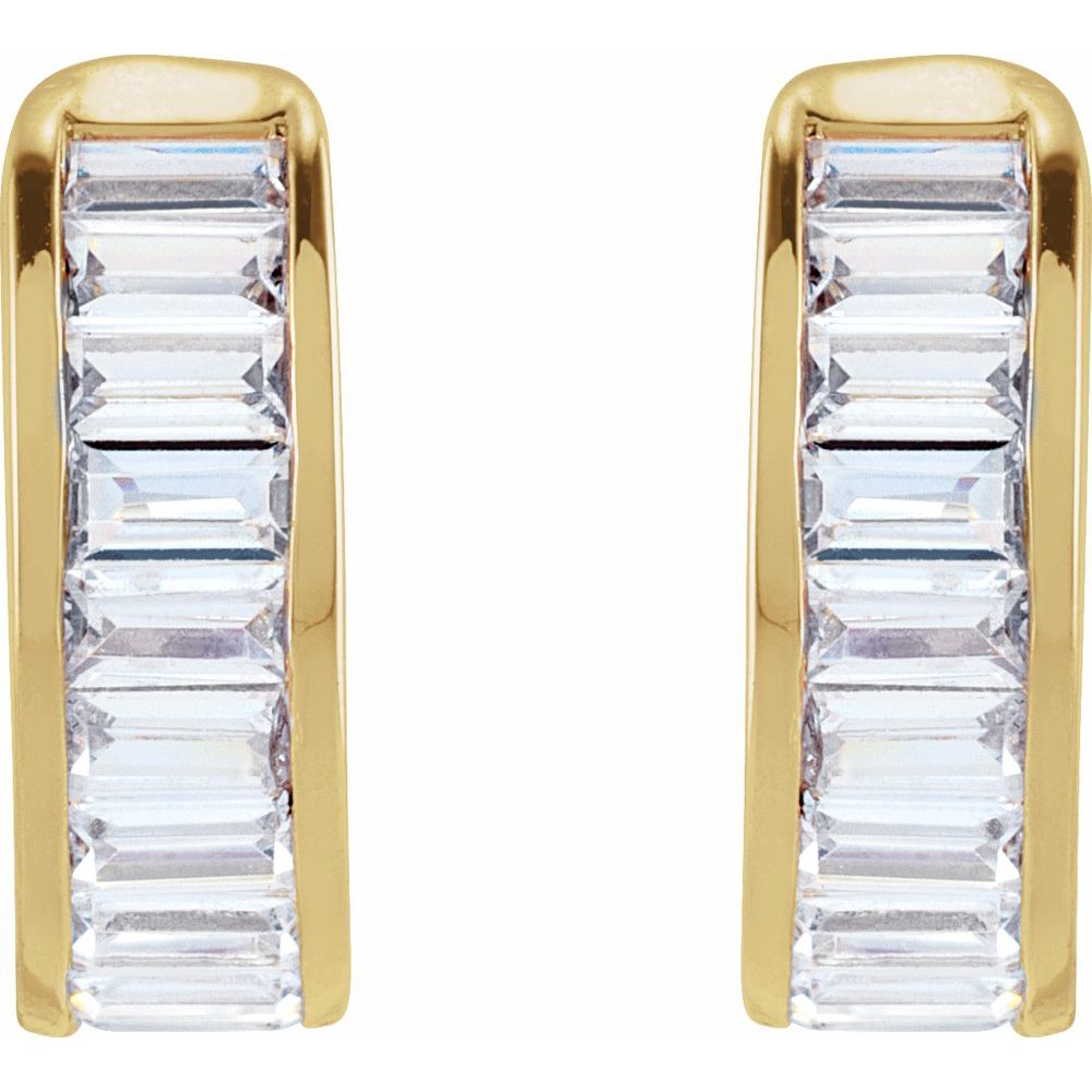 Yellow Gold Diamond Baguette Ear Cuff