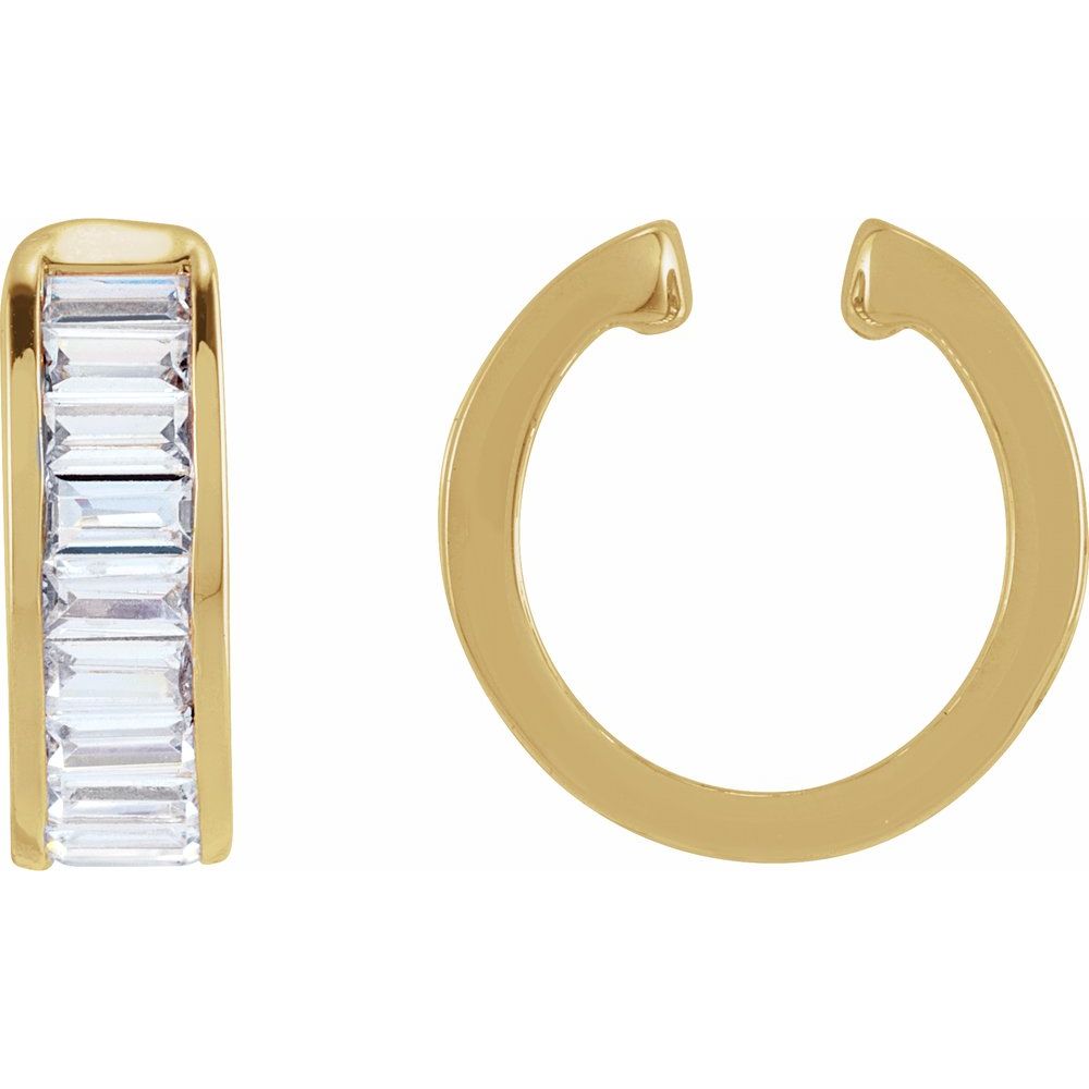 Yellow Gold Diamond Baguette Ear Cuff