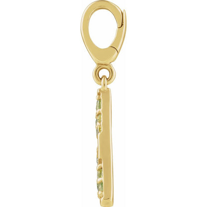 14K Yellow Gold Lime Wedge Charm