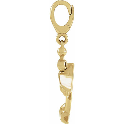 14K Yellow Gold Martini Charm