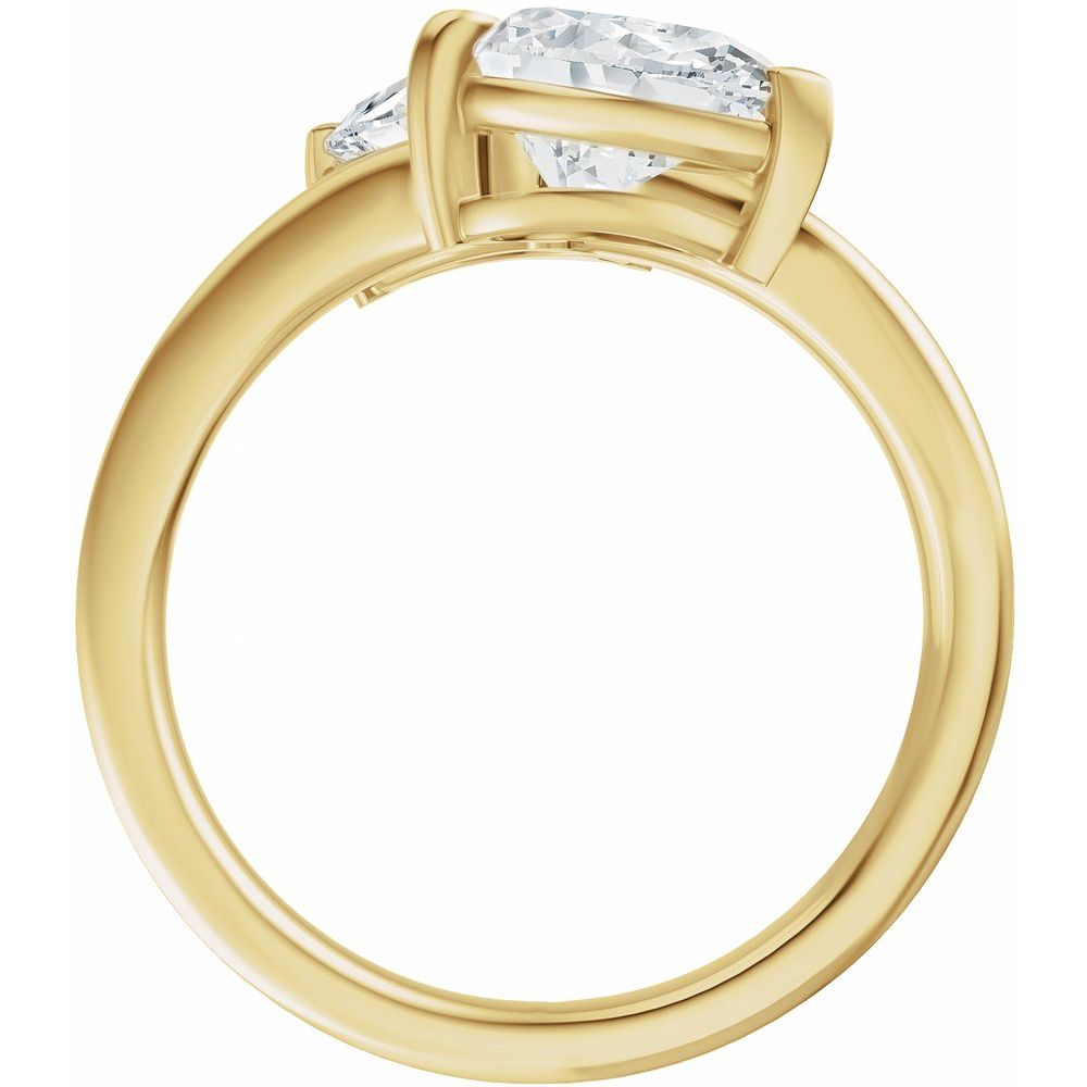 14K Yellow Gold Toi et Moi Diamond Ring