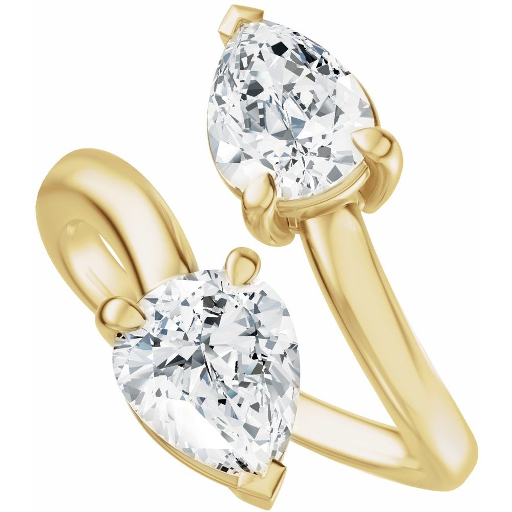 14K Yellow Gold Toi et Moi Diamond Ring