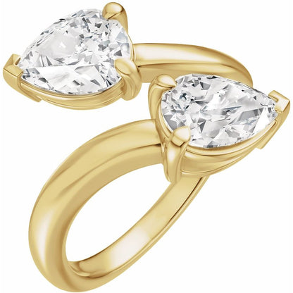 14K Yellow Gold Toi et Moi Diamond Ring
