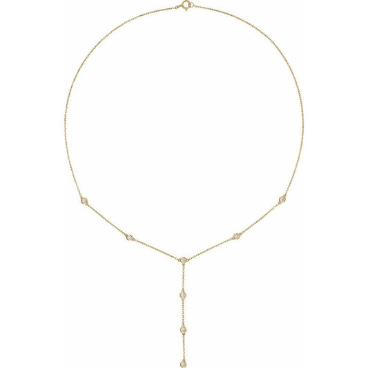 14K Yellow Gold Diamond Necklace