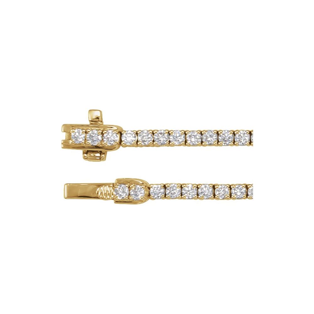 14K Yellow Gold 10ctw Diamond Tennis Necklace