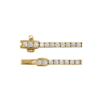 14K Yellow Gold 10ctw Diamond Tennis Necklace