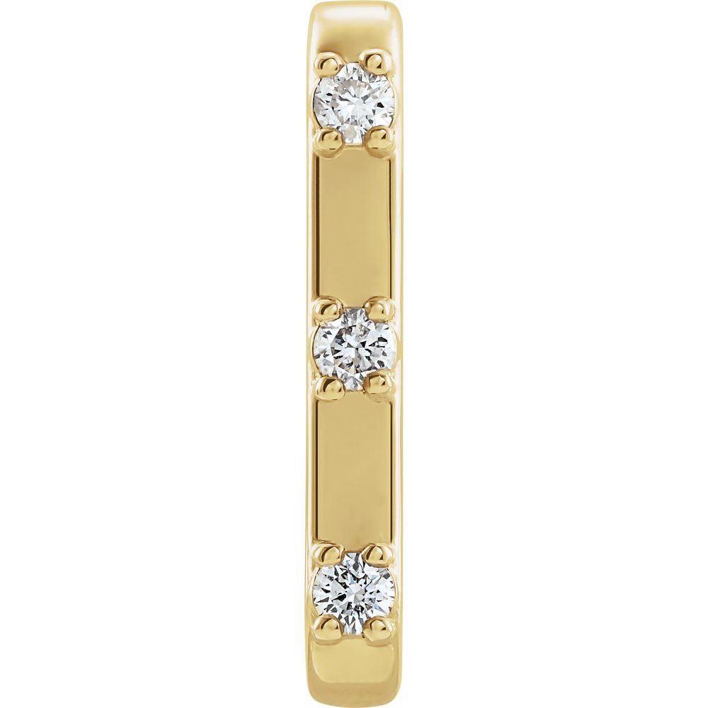 14K Yellow Gold Diamond Ear Cuff Stud