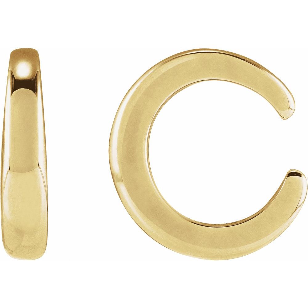 Yellow Gold Domed Ear Cuff