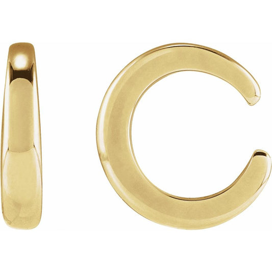 Yellow Gold Domed Ear Cuff