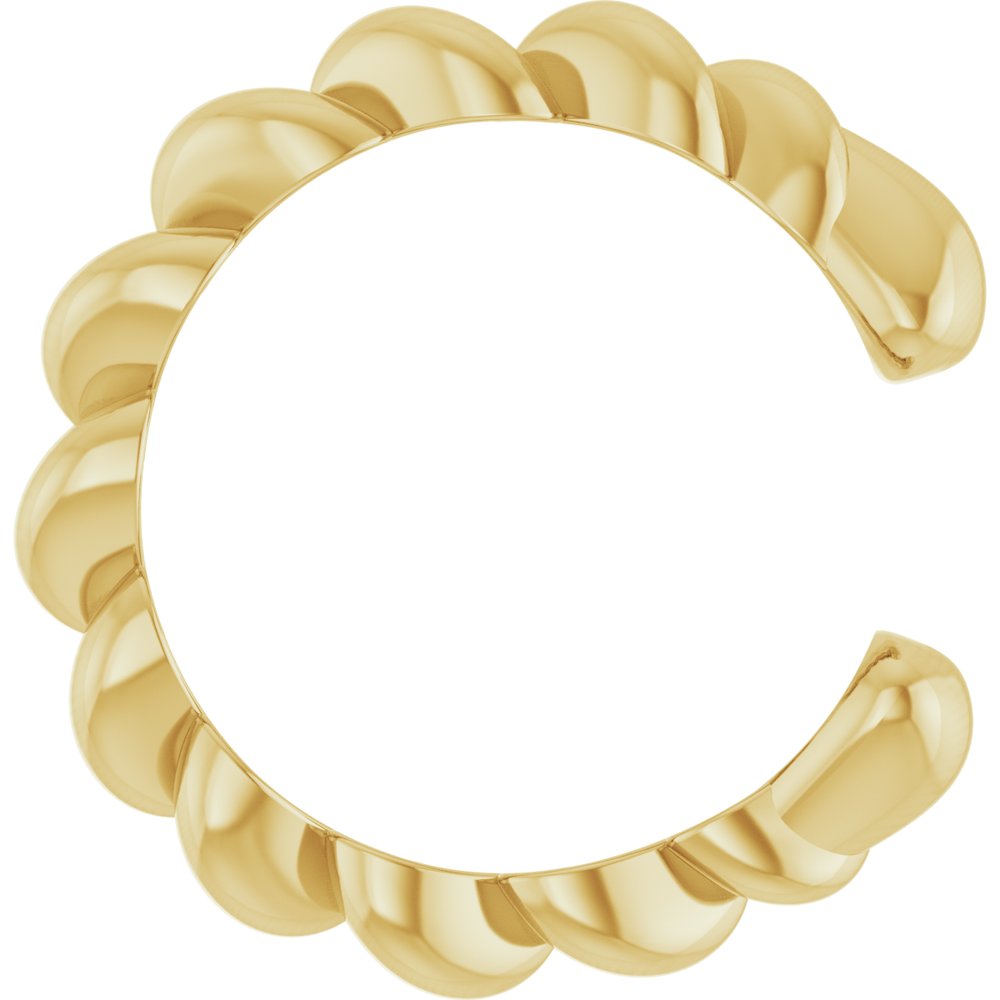 Yellow Gold Rope Ear Cuff