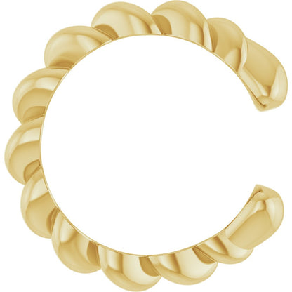 Yellow Gold Rope Ear Cuff