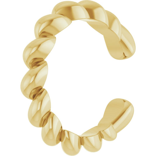 Yellow Gold Rope Ear Cuff