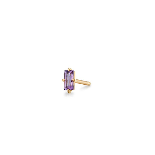 VIOLET | Amethyst Baguette Stud