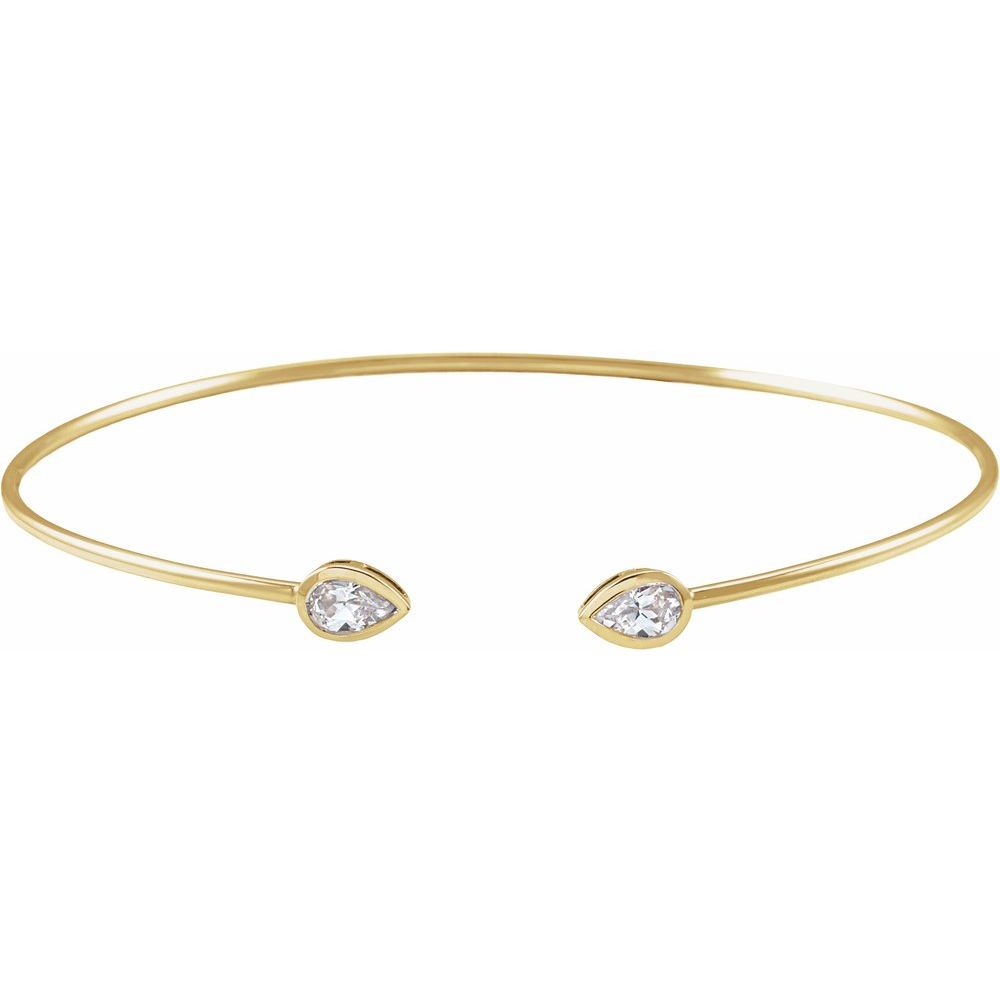 14K Yellow Gold Diamond Bangle
