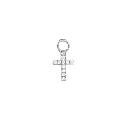 ESTHER | Diamond Cross Earring Charm