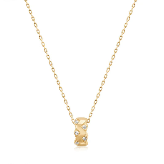 HAZEL | 14K Yellow Gold Diamond Slide Necklace