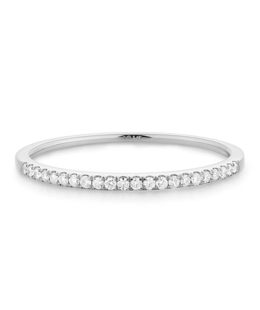 LEXI | 14K White Gold Diamond Band