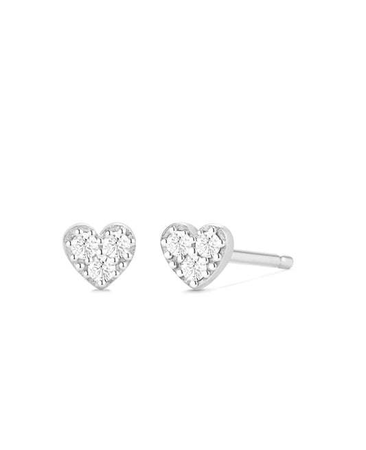 SOPHIE | Diamond Heart Studs