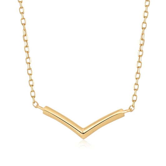 LAUREL | 14K Yellow Gold Wishbone Necklace