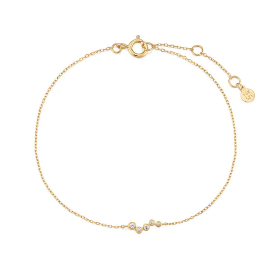 KATRINA | 14K Yellow Gold Diamond Wave Bracelet