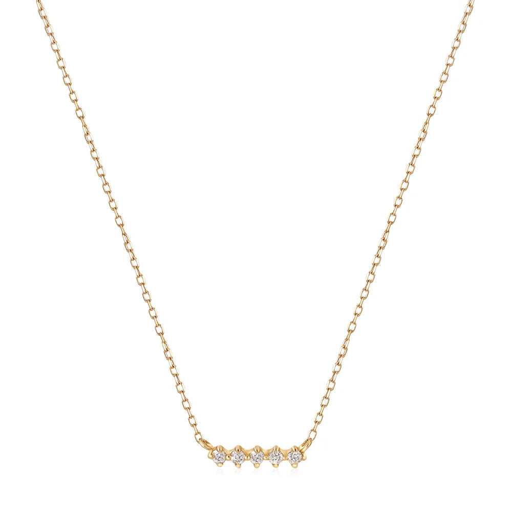 LUCKY | 14K Yellow Gold Diamond Necklace