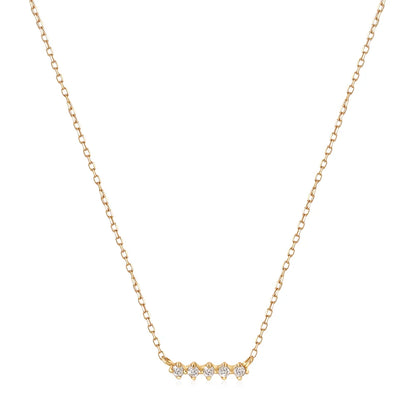 LUCKY | 14K Yellow Gold Diamond Necklace