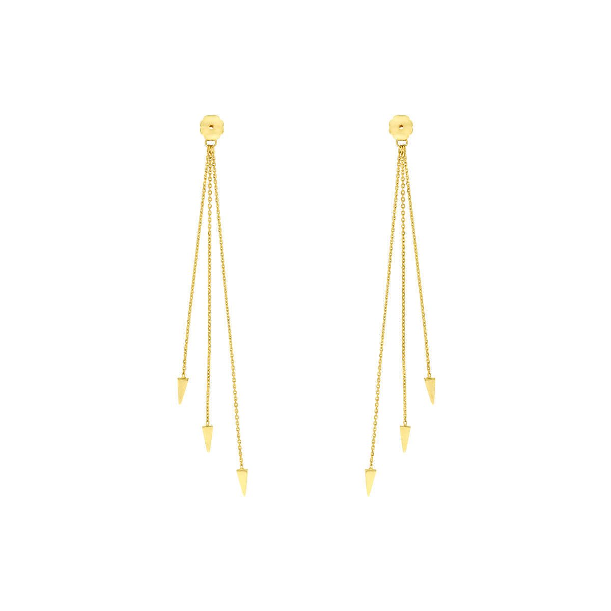 14K Yellow Gold Dagger Earring Extensions