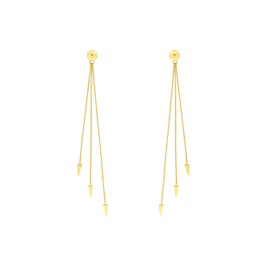 14K Yellow Gold Dagger Earring Extensions