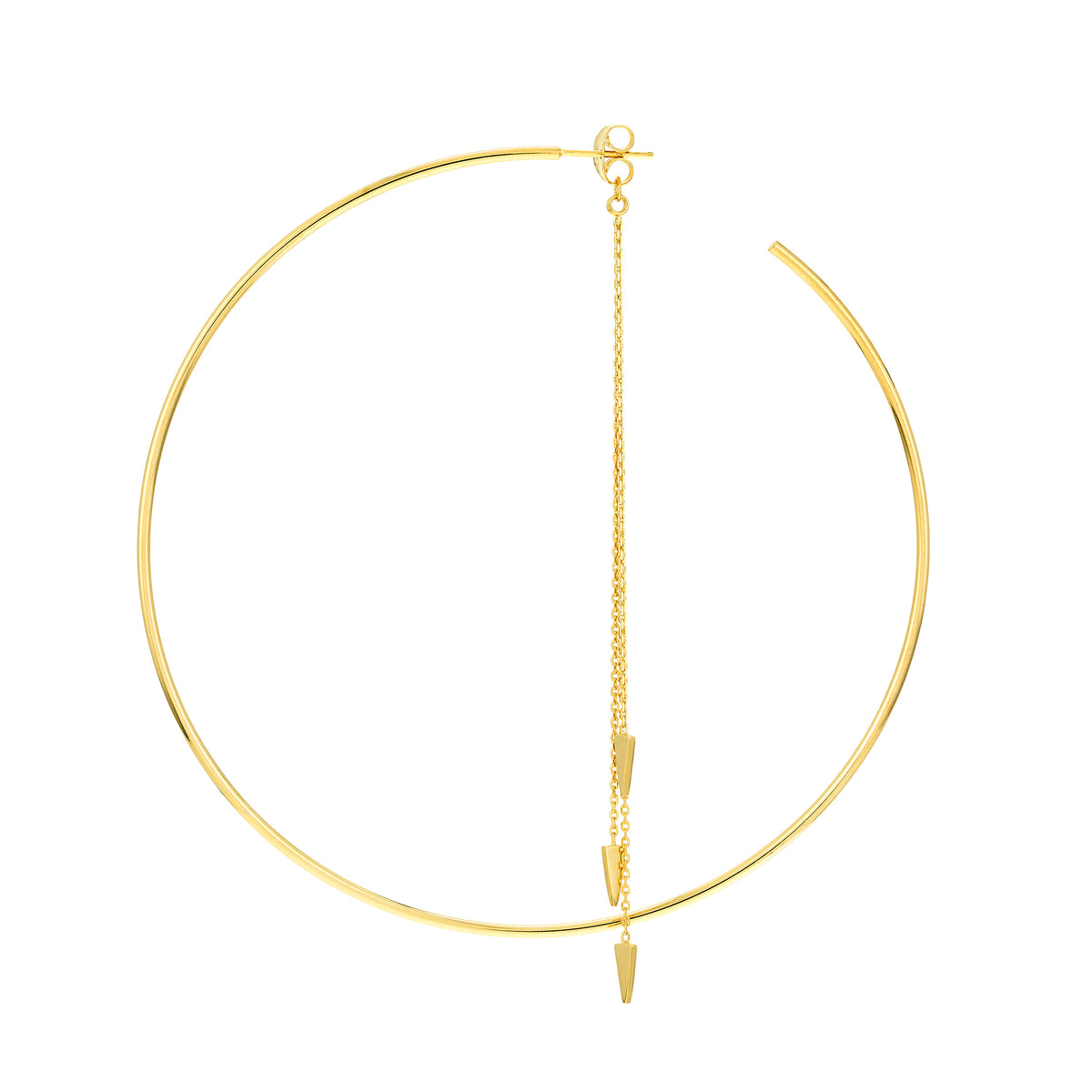 14K Yellow Gold Dagger Earring Extensions