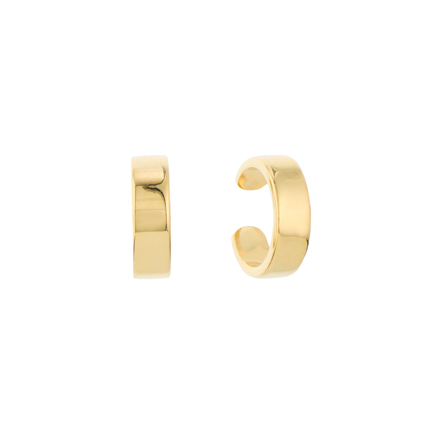 14K Yellow Gold Flat Ear Cuff