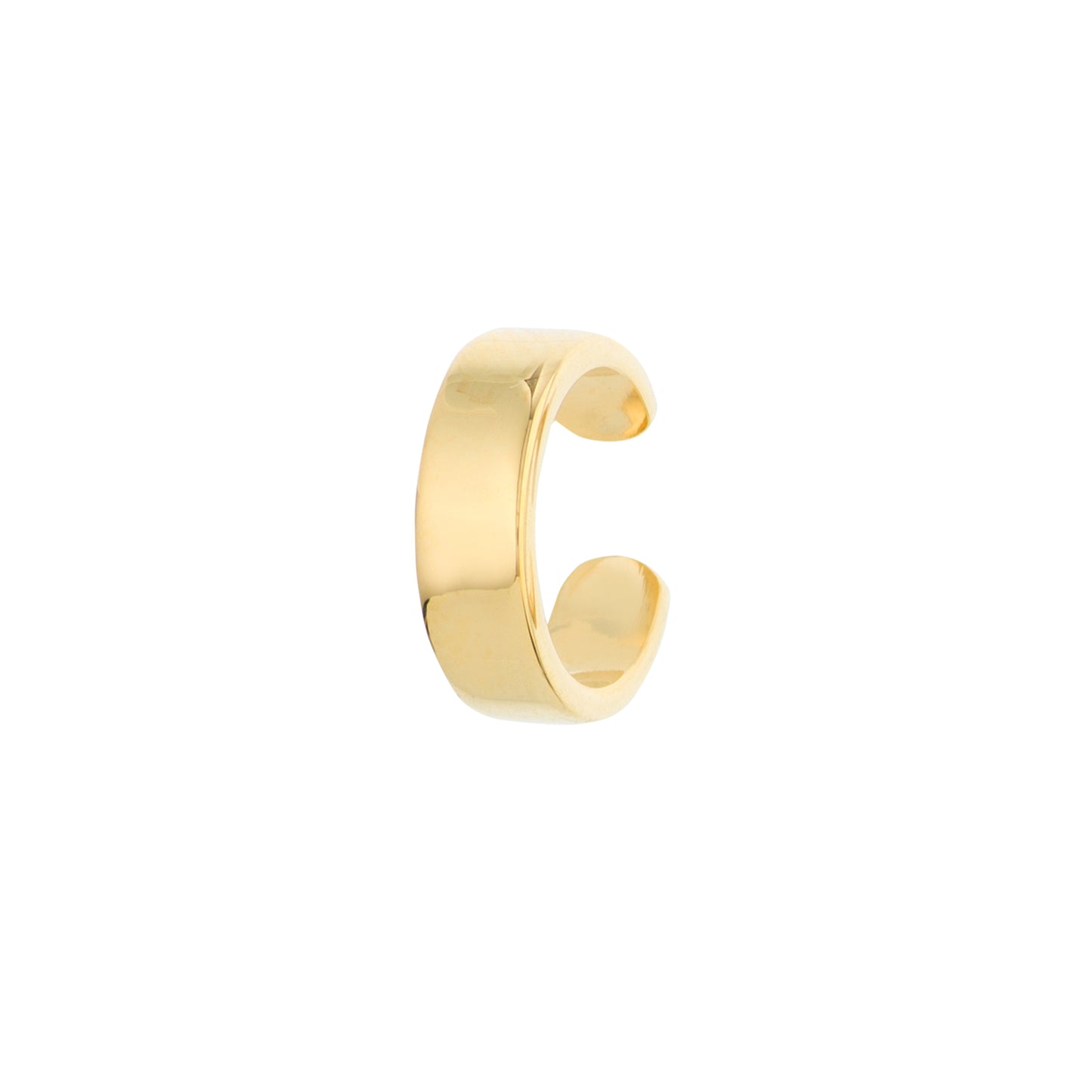 14K Yellow Gold Flat Ear Cuff