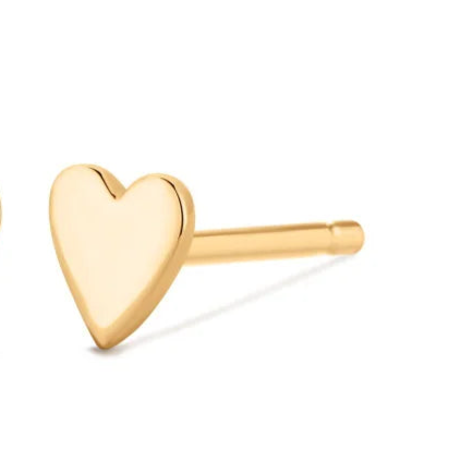 MINNIE | 14k Yellow Goid Heart Stud