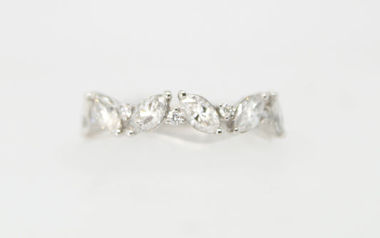 14K White Gold 1.5ctw Marquise Diamond Band