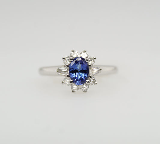 14K White Gold Tanzanite Ring