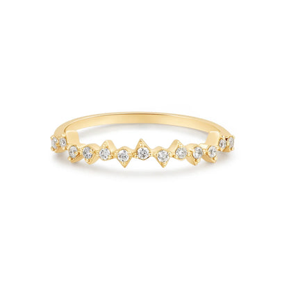 SAMARA | 14K Yellow Gold Diamond Stacking Ring