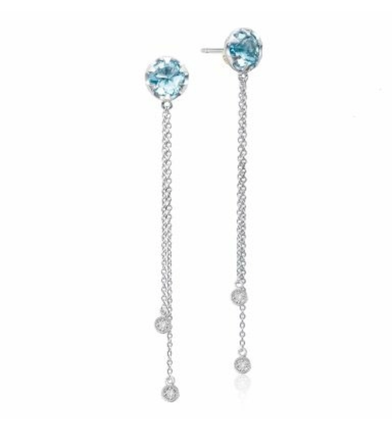 TACORI Sterling Silver Sky Blue Topaz Chain Earrings