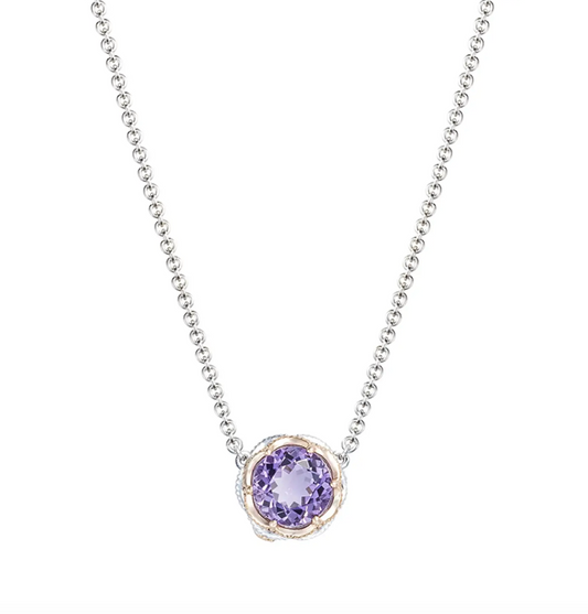 TACORI Sterling Silver/18K Rose Gold Amethyst Necklace