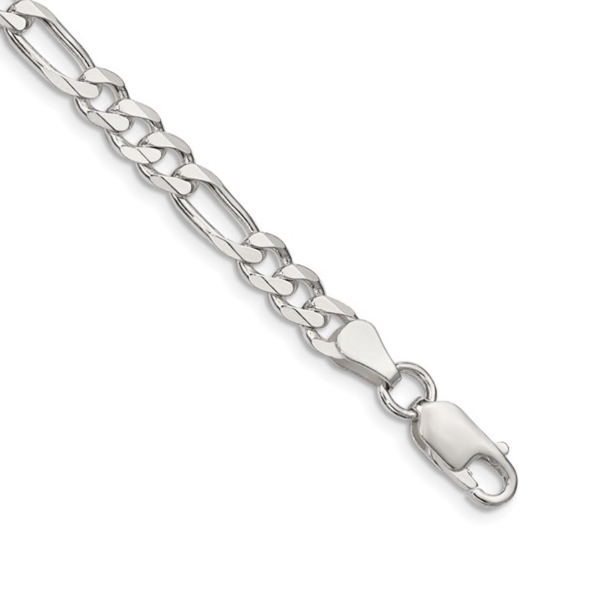 Sterling Silver 5.5mm Figaro Bracelet 8in