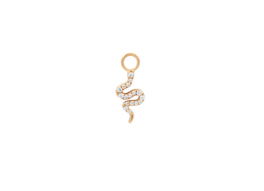 NEFERTITI | 14kyg Diamond Snake Earring Charm