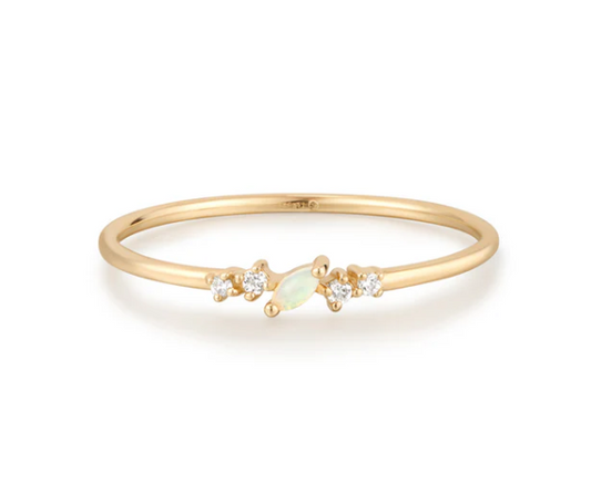 ZEPHYR | Opal and Lab Grown Diamond Ring