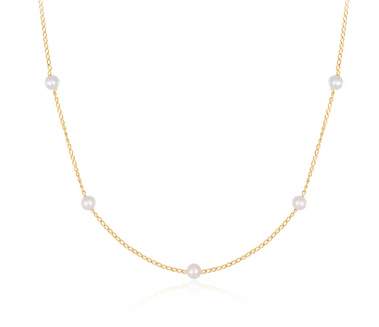 CAROLINA | 14kyg Pearl Station Necklace