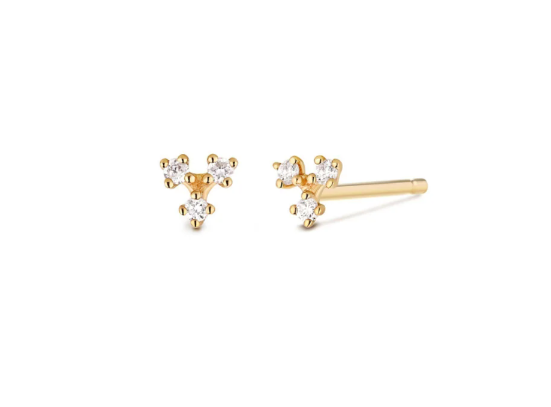 CLOVER | 14kyg Diamond Studs