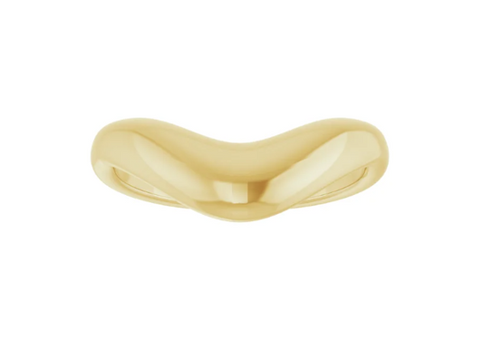 14K Yellow Gold Contour Band