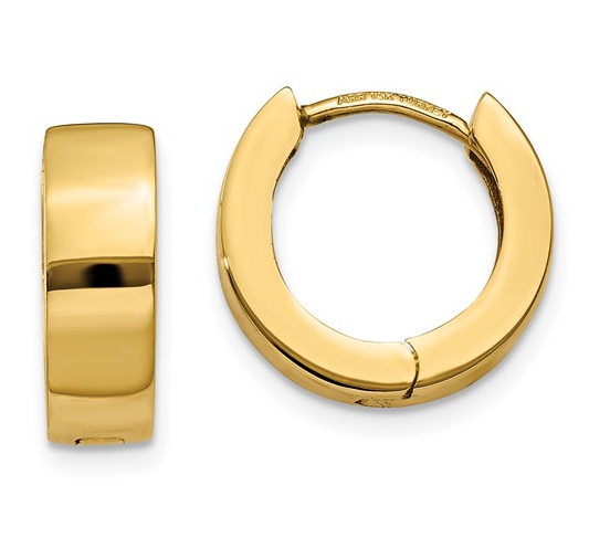 10K Yellow Gold Hinged Huggies