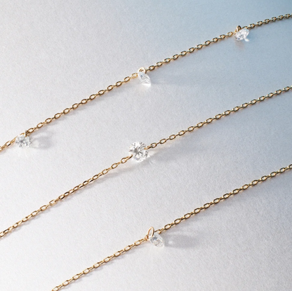 POISE | 14K Yellow Gold Triple Dashing Diamond Bracelet