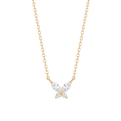 ISABEAU | 14K Yellow Gold Lab Grown Marquise Diamond Butterfly Necklace