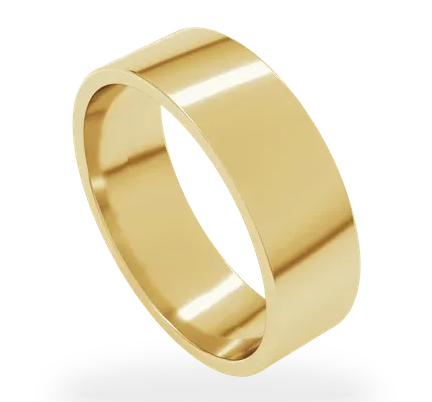 Yellow Gold Cigar Band - 6mm