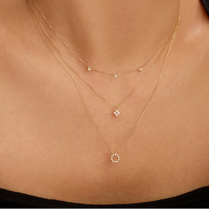 LEANNE | 14K Yellow Gold Diamond Necklace