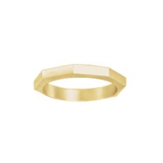 14K Yellow Gold Octagon Band